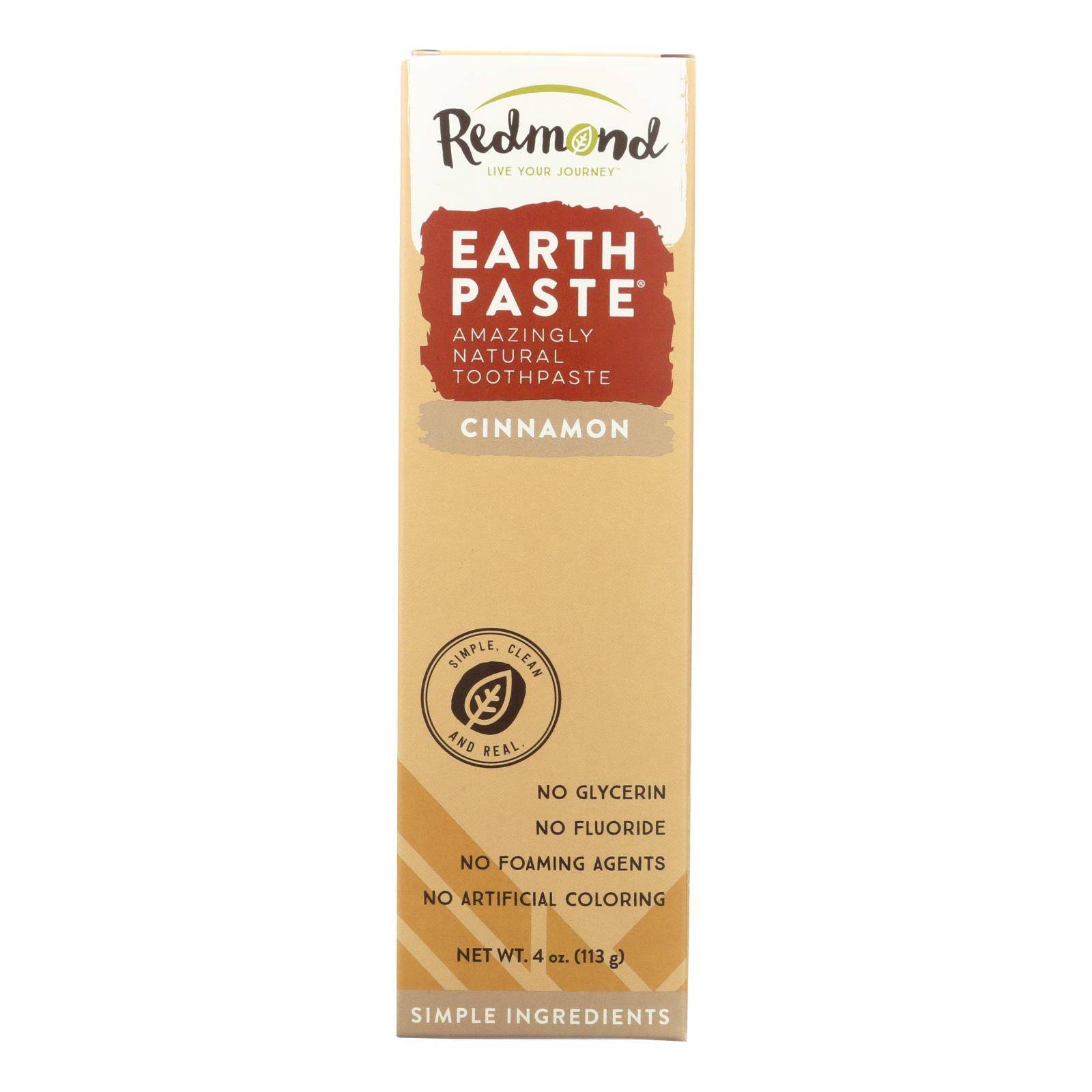 Buy Redmond Trading Company Earthpaste Natural Toothpaste Cinnamon - 4 Oz  at OnlyNaturals.us