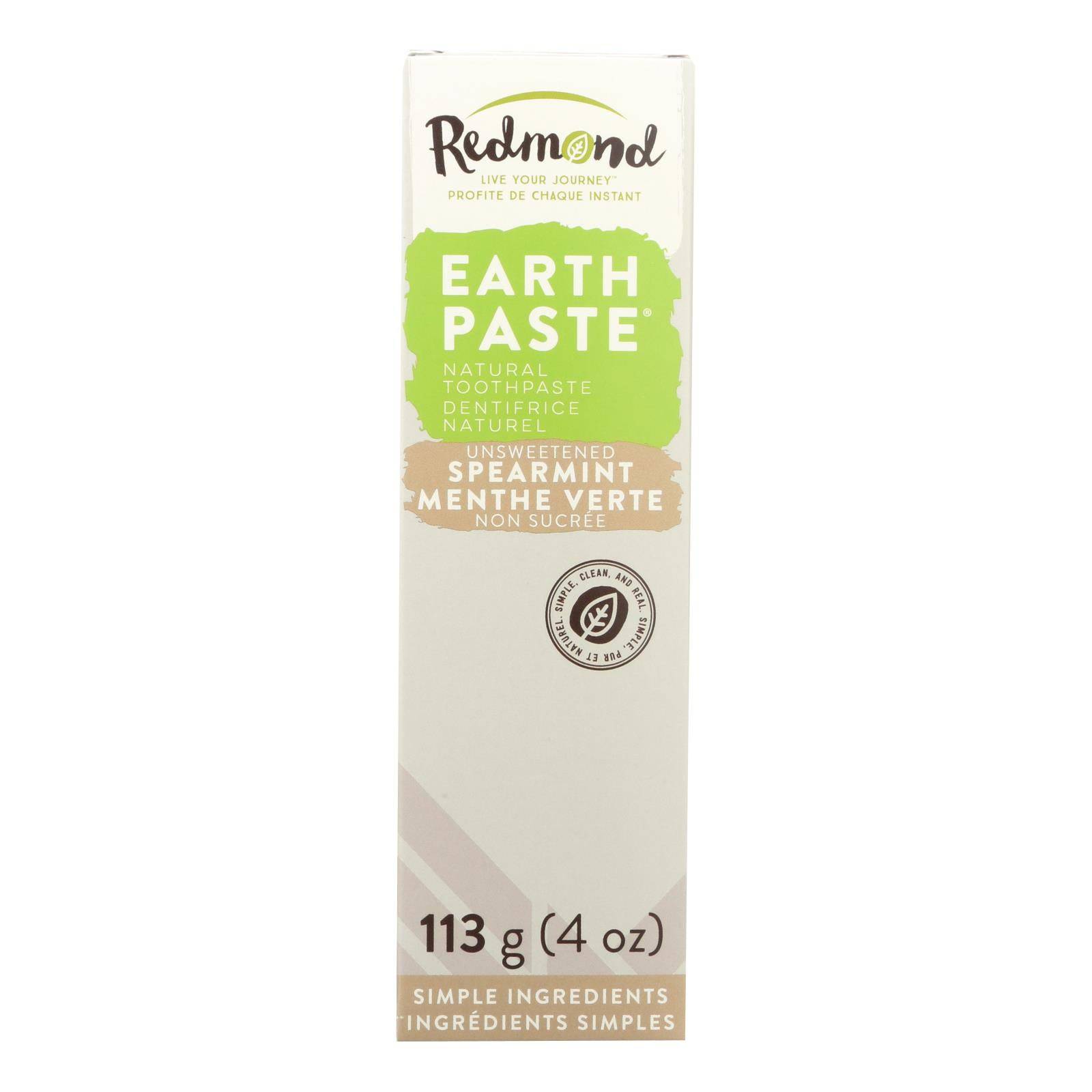 Redmond Trading Company Earthpaste - Spearmint - 4 Oz | OnlyNaturals.us