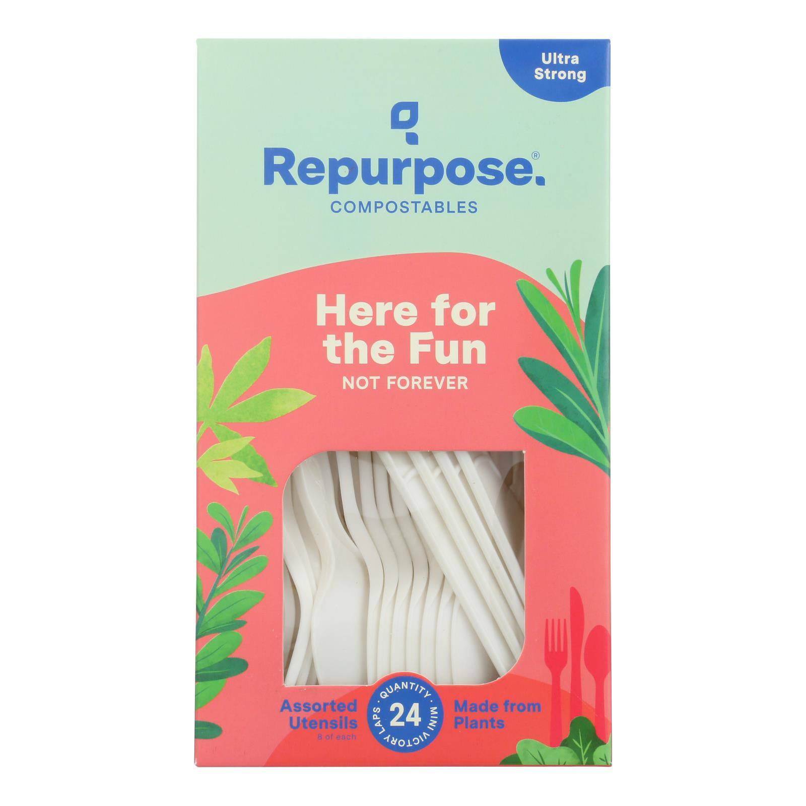 Repurpose Plant Base High Heat Utensils Set - Case Of 20 - 24 Count | OnlyNaturals.us