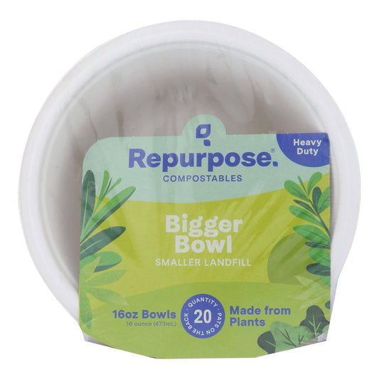 Repurpose Plant Based Bagasse Bowls - Case Of 12 - 20 Count | OnlyNaturals.us