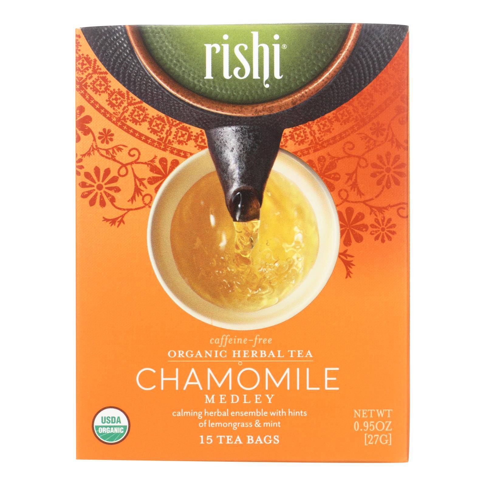 Rishi Herbal Blend - Chamomile Medley - Case Of 6 - 15 Bags | OnlyNaturals.us