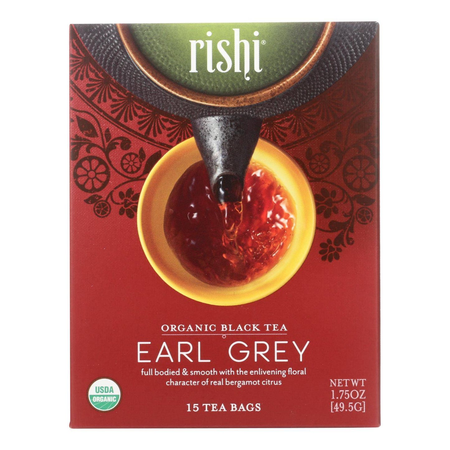 Buy Rishi Organic Tea - Earl Grey - Case Of 6 - 15 Bags  at OnlyNaturals.us