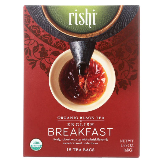 Buy Rishi Organic Tea - English Breakfast - Case Of 6 - 15 Bags  at OnlyNaturals.us