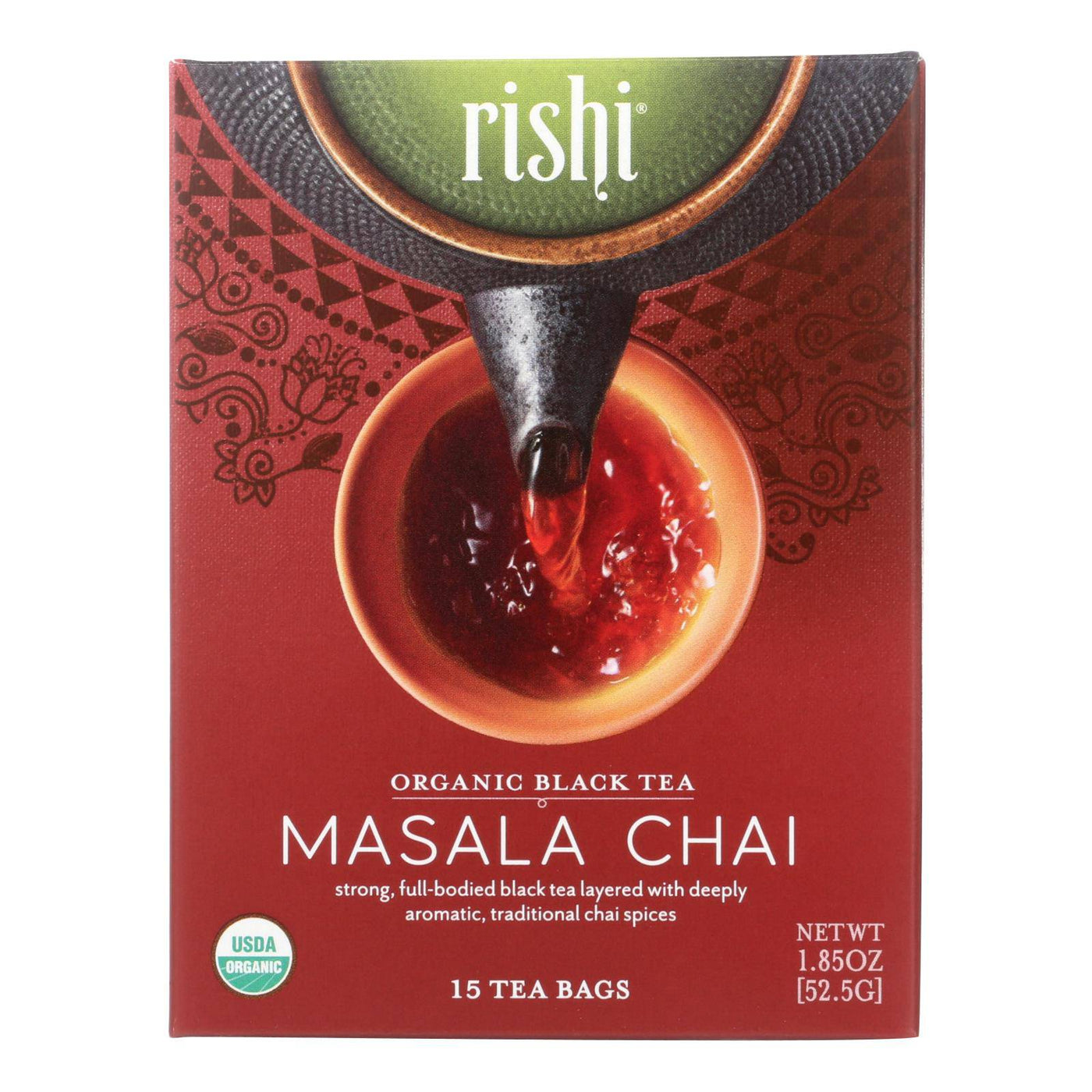 Buy Rishi Organic Tea - Masala Chai - Case Of 6 - 15 Bags  at OnlyNaturals.us