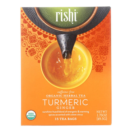 Buy Rishi Tea Bag - Turmeric Ginger - Case Of 6 - 15 Bags  at OnlyNaturals.us