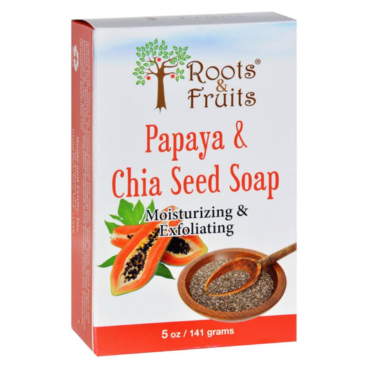 Buy Roots And Fruits Bar Soap - Papaya And Chia Seed - 5 Oz  at OnlyNaturals.us