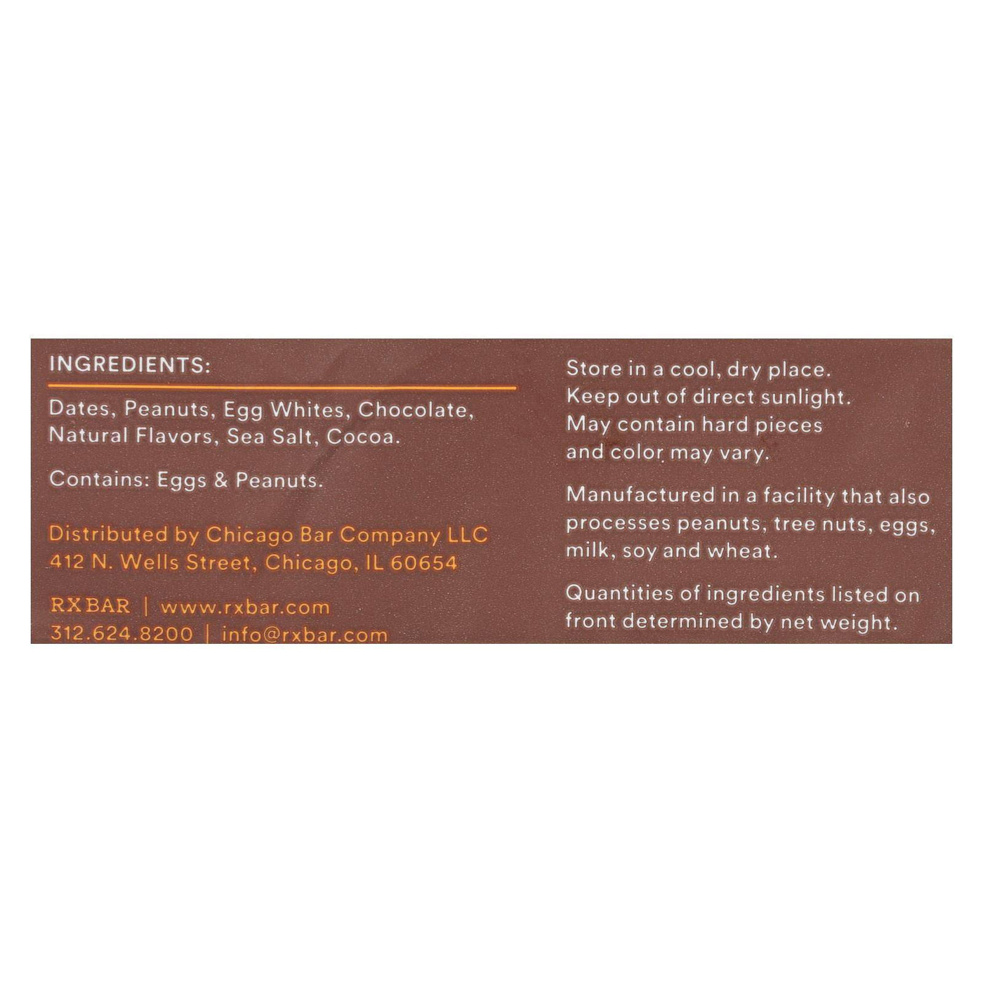Buy Rxbar - Protein Bar - Chocolate Peanut Butter - Case Of 12 - 1.83 Oz.  at OnlyNaturals.us