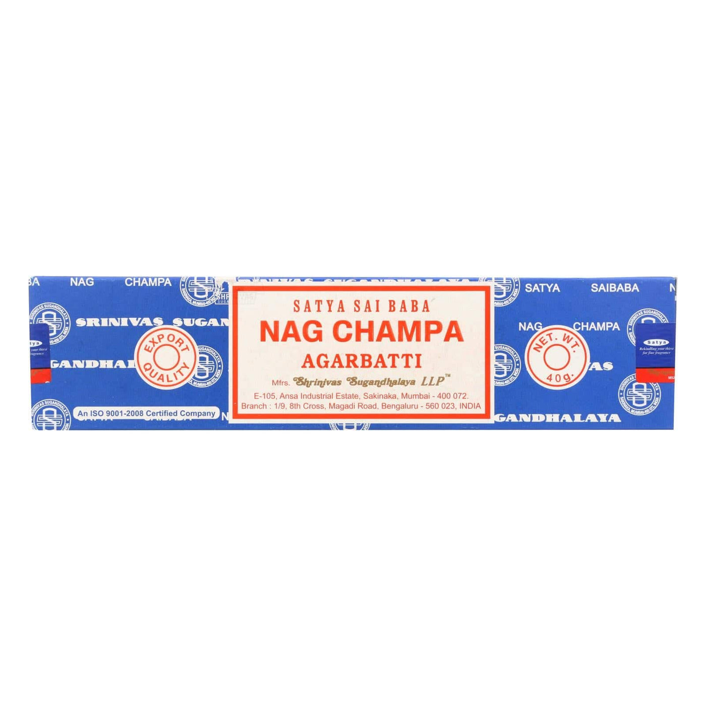 Buy Sai Baba Nag Champa Agarbatti Incense - 40 G - Case Of 12  at OnlyNaturals.us