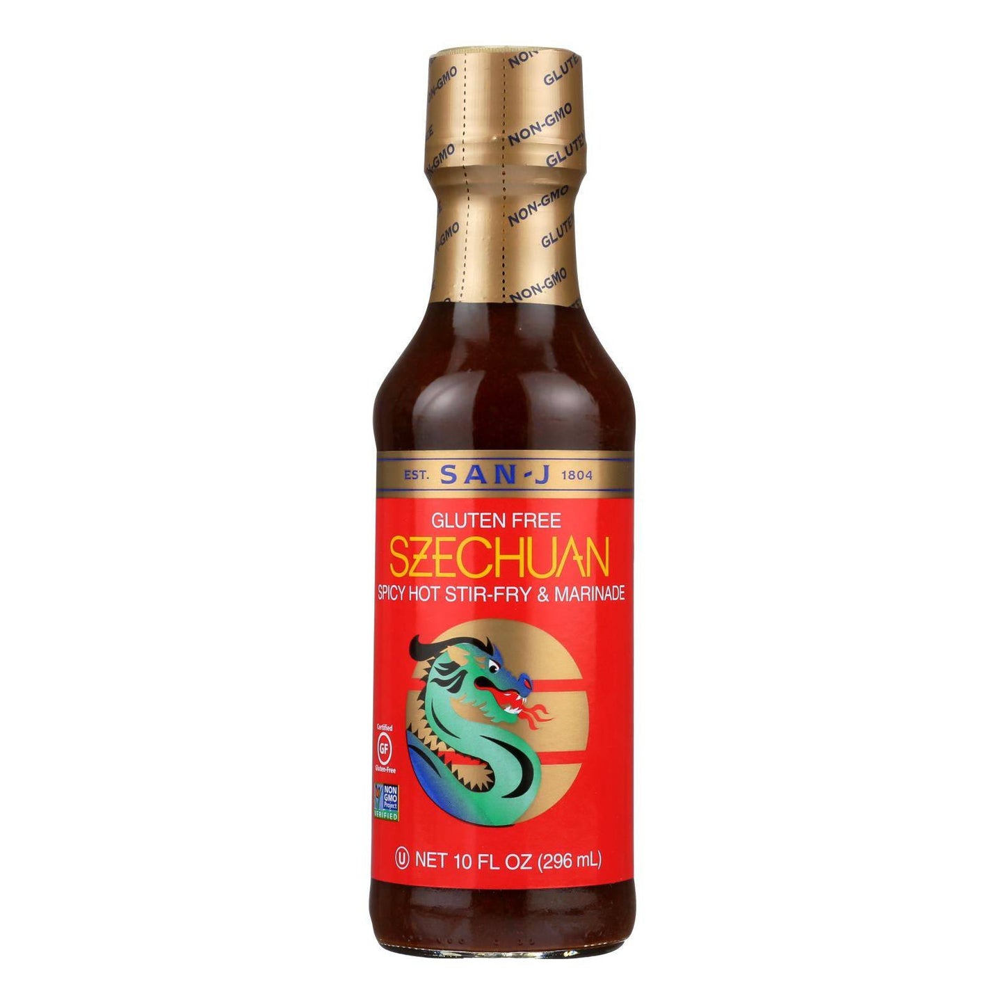 Buy San - J Cooking Sauce - Szechuan - Case Of 6 - 10 Fl Oz.  at OnlyNaturals.us