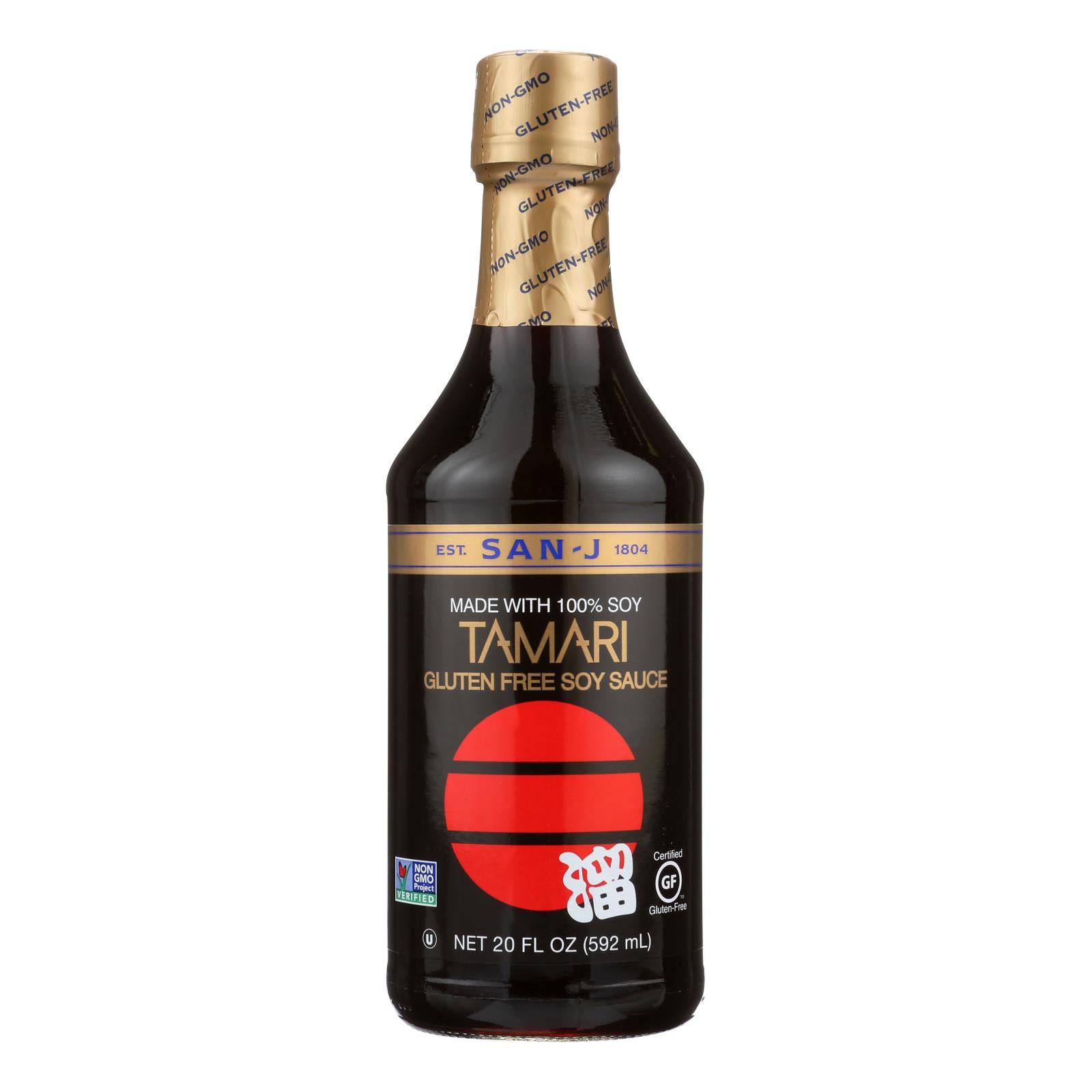 San - J Tamari Soy Sauce - Case Of 6 - 20 Fl Oz. | OnlyNaturals.us