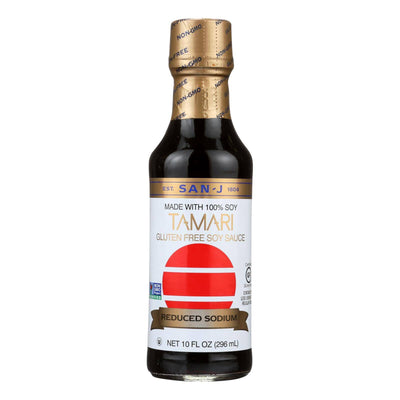 Buy San - J Tamari Soy Sauce - Reduced Sodium - Case Of 6 - 10 Fl Oz.  at OnlyNaturals.us