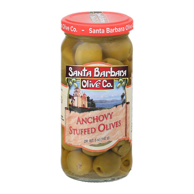Buy Santa Barbara Bars Santa Barbara Olive Co. Anchovy Stuffed Olives - Case Of 6 - 5 Oz  at OnlyNaturals.us