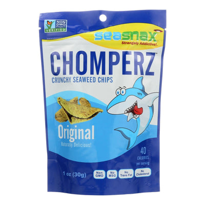 Seasnax Chomperz Crunchy Seaweed Chips - Original - Case Of 8 - 1 Oz. | OnlyNaturals.us