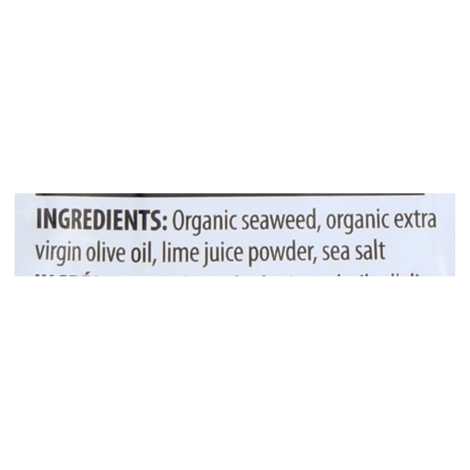 Seasnax Organic Seaweed - Lime - Case Of 12 - .36 Oz | OnlyNaturals.us