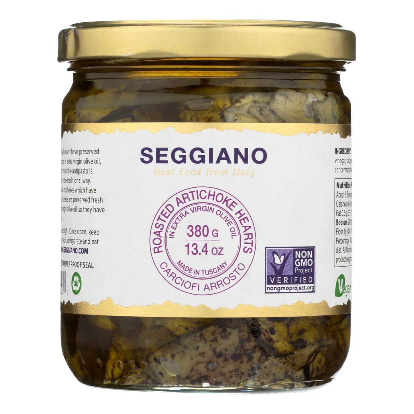 Seggiano Carciofi Arrosto Roasted Artichoke Hearts  - Case Of 6 - 13.4 Oz | OnlyNaturals.us