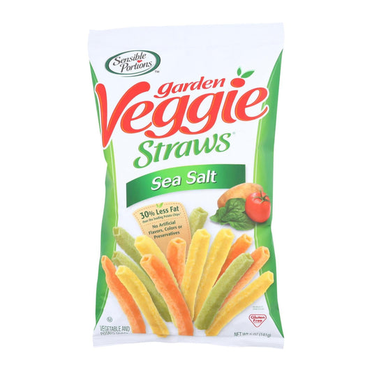 Sensible Portions Garden Veggie Straws - Sea Salt - Case Of 12 - 5 Oz. | OnlyNaturals.us