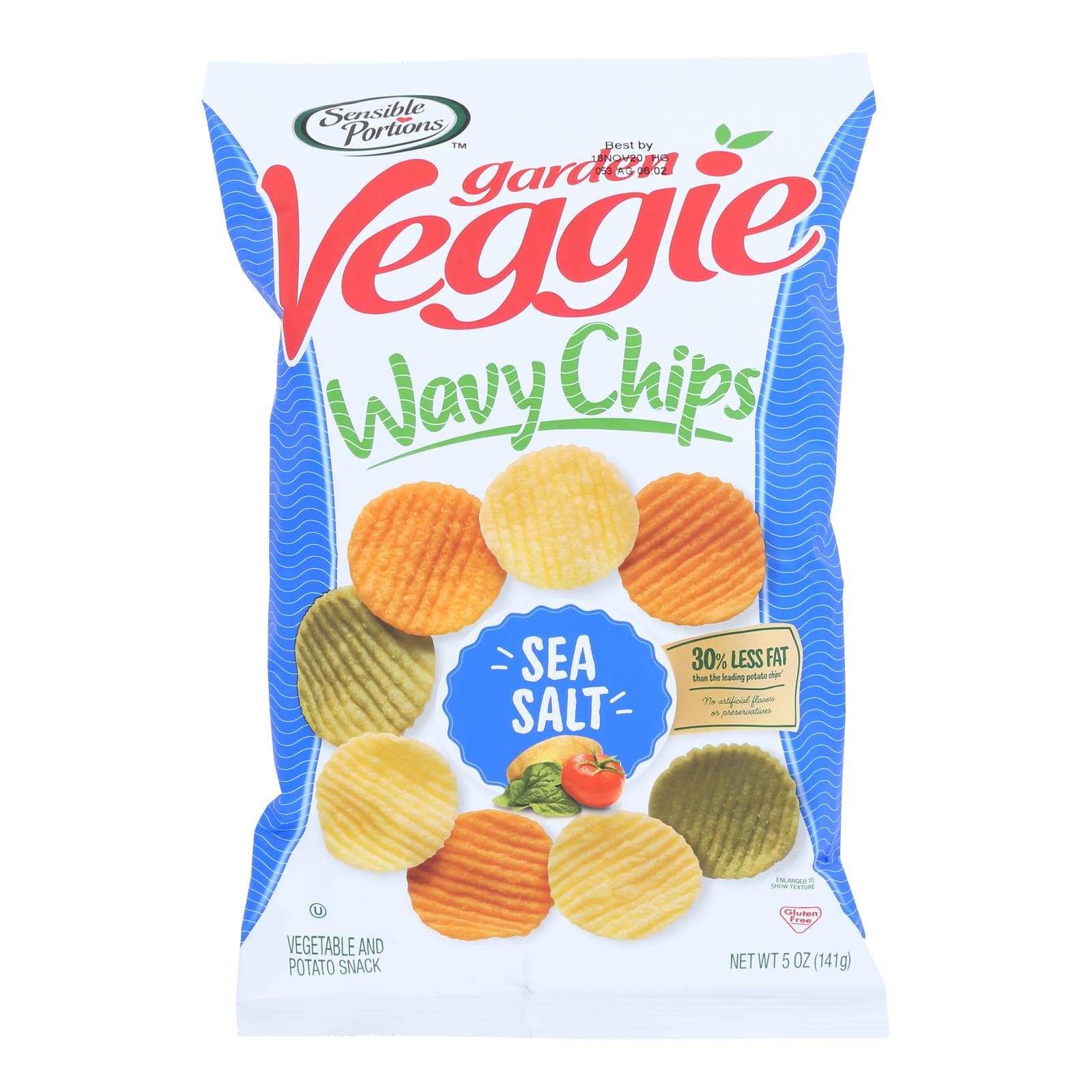 Sensible Portions - Veggie Chips - Sea Salt - Case Of 12 - 5 Oz. | OnlyNaturals.us