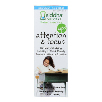 Siddha Flower Essences Attention And Focus - Kids - Age Two Plus - 1 Fl Oz | OnlyNaturals.us