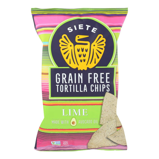 Siete Tortilla Chip - Lime - Case Of 12 - 5 Oz | OnlyNaturals.us