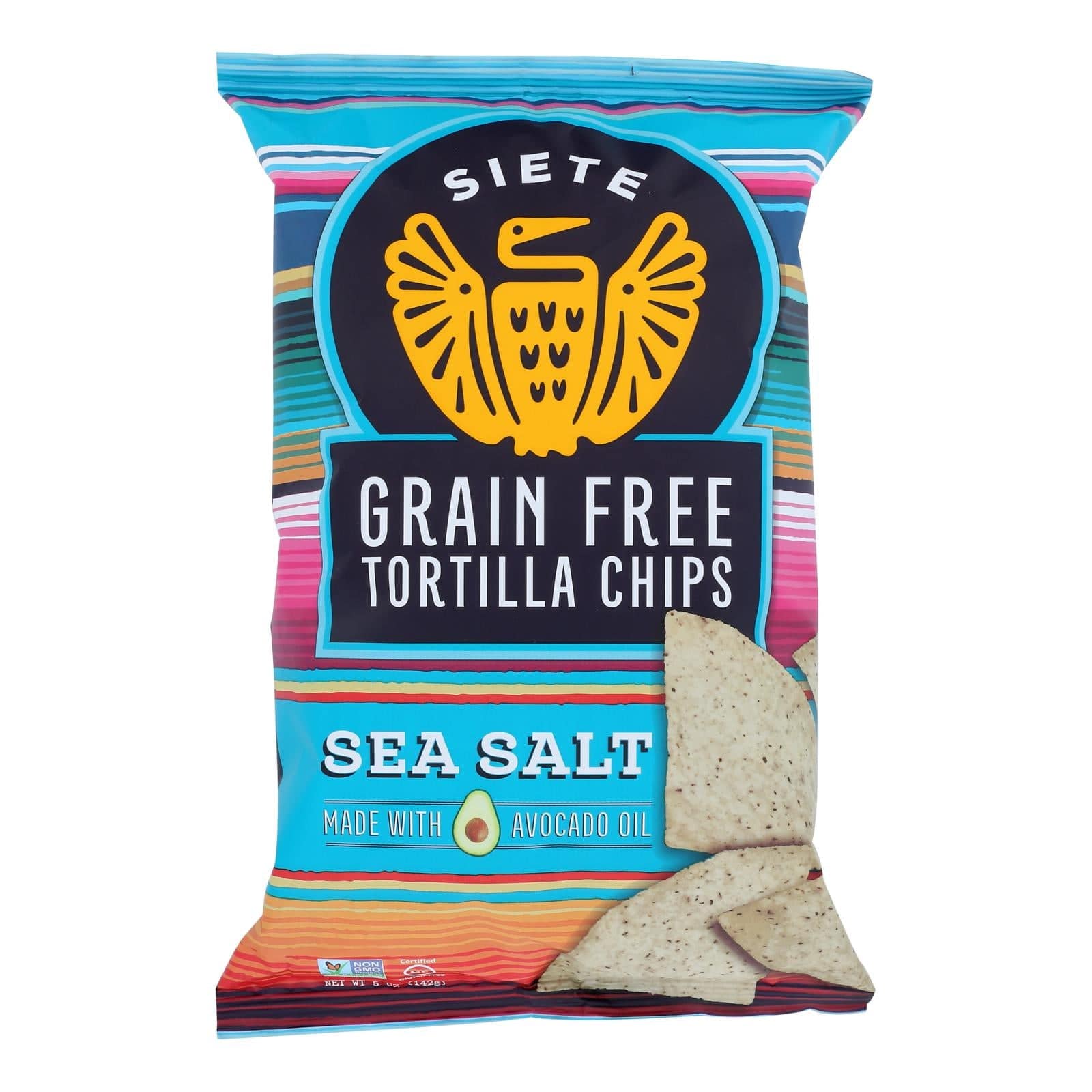 Siete Tortilla Chip - Sea Salt - Case Of 12 - 5 Oz | OnlyNaturals.us