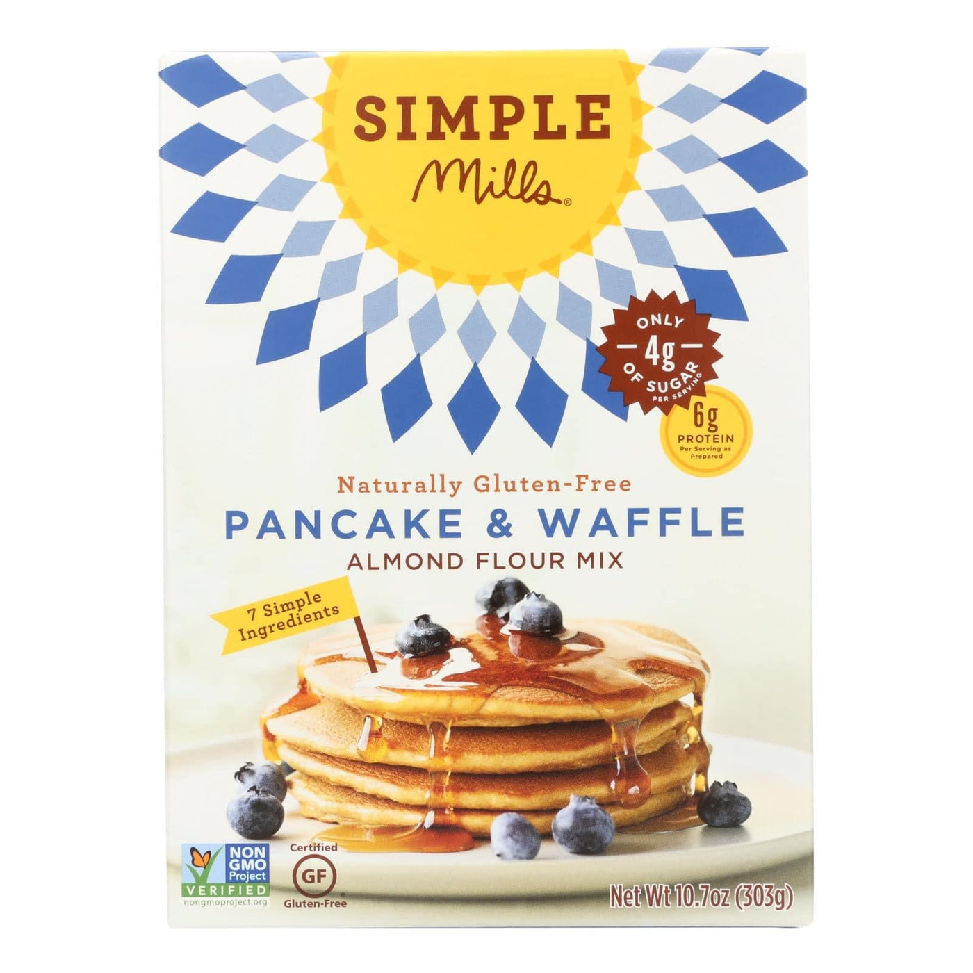 Simple Mills Almond Flour Pancake And Waffle Mix - Case Of 6 - 10.7 Oz. | OnlyNaturals.us