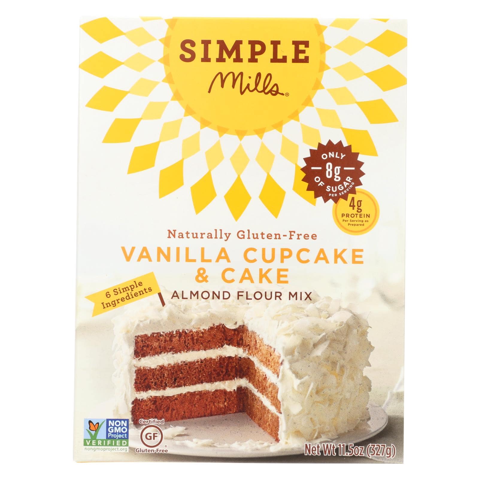 Simple Mills Almond Flour Vanilla Cake Mix - Case Of 6 - 11.5 Oz. | OnlyNaturals.us