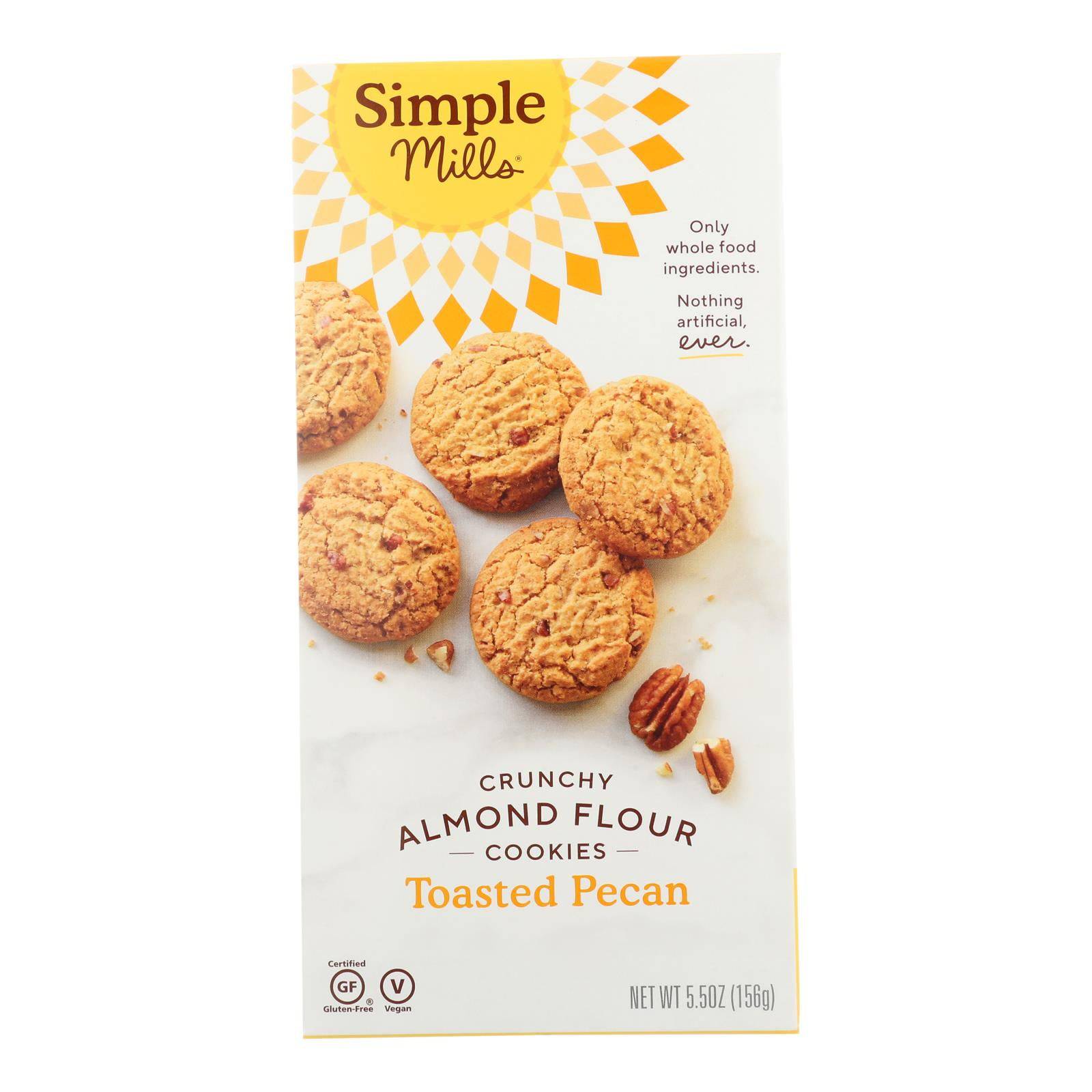 Buy Simple Mills Cookies - Crunchy Toasted Pecan - Case Of 6 - 5.5 Oz  at OnlyNaturals.us