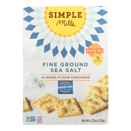 Buy Simple Mills Fine Ground Sea Salt Almond Flour Crackers - Case Of 6 - 4.25 Oz.  at OnlyNaturals.us