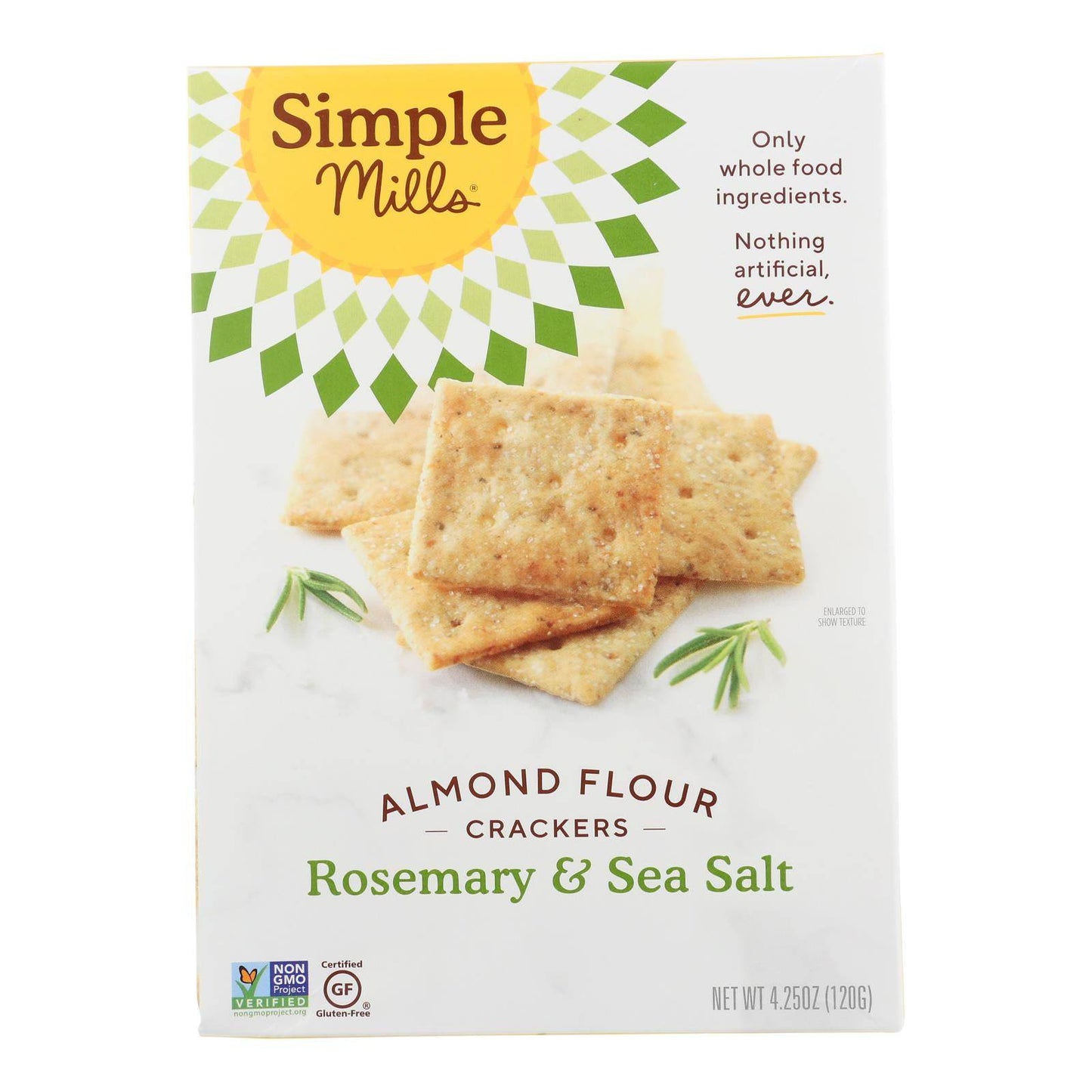 Buy Simple Mills Rosemary And Sea Salt Almond Flour Crackers - Case Of 6 - 4.25 Oz.  at OnlyNaturals.us