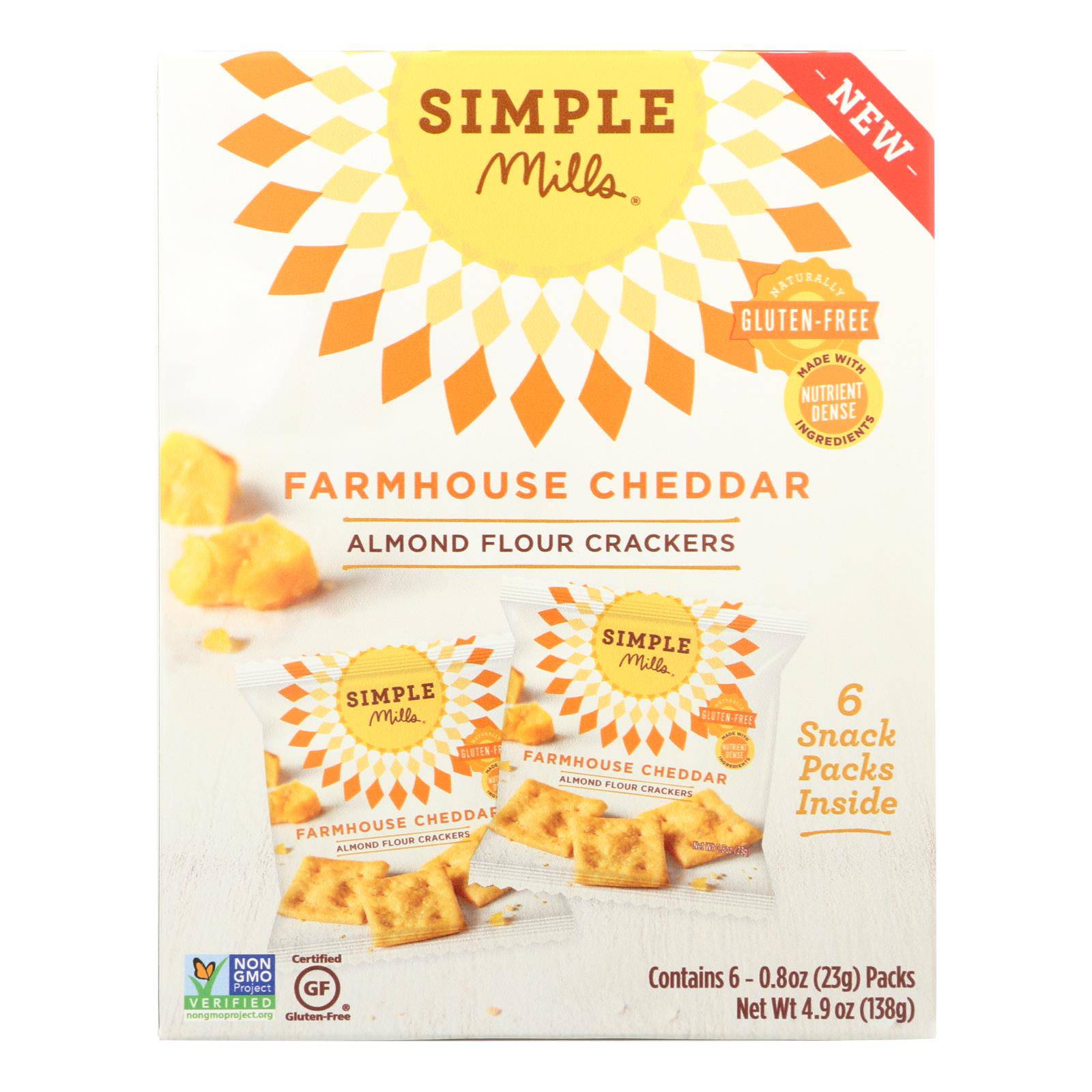 Simple Mills Farmhouse Cheddar - Case Of 6 - 4.9 Oz | OnlyNaturals.us