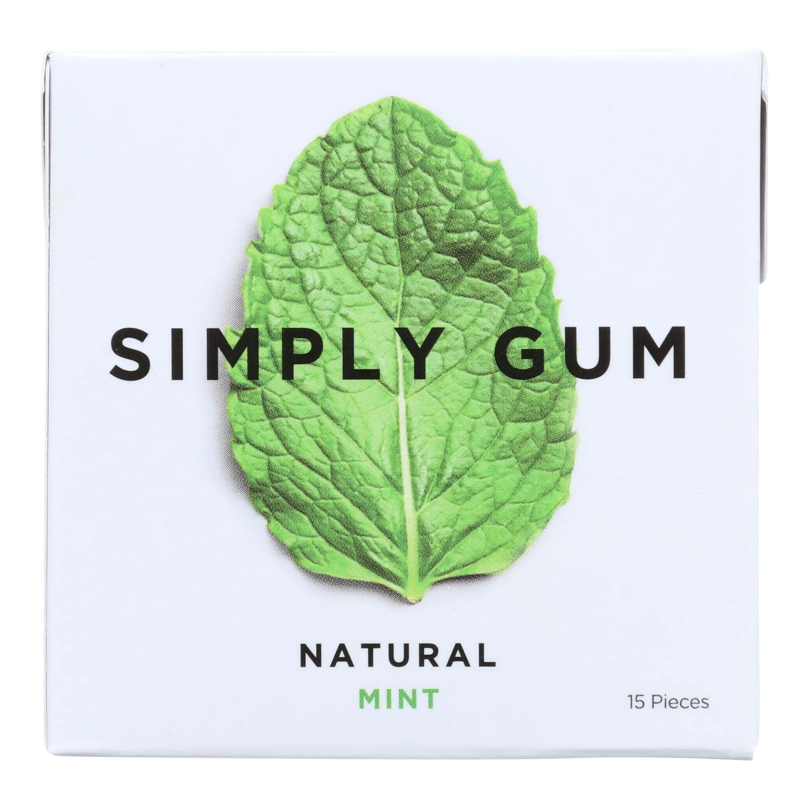 Simply Gum All Natural Gum - Mint - Case Of 12 - 15 Count | OnlyNaturals.us