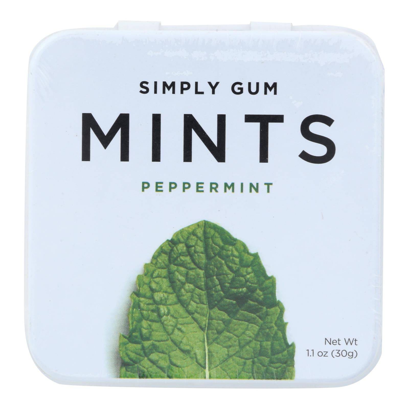 Simply Gum - Mints - Peppermint - Case Of 6 - 30 Count | OnlyNaturals.us