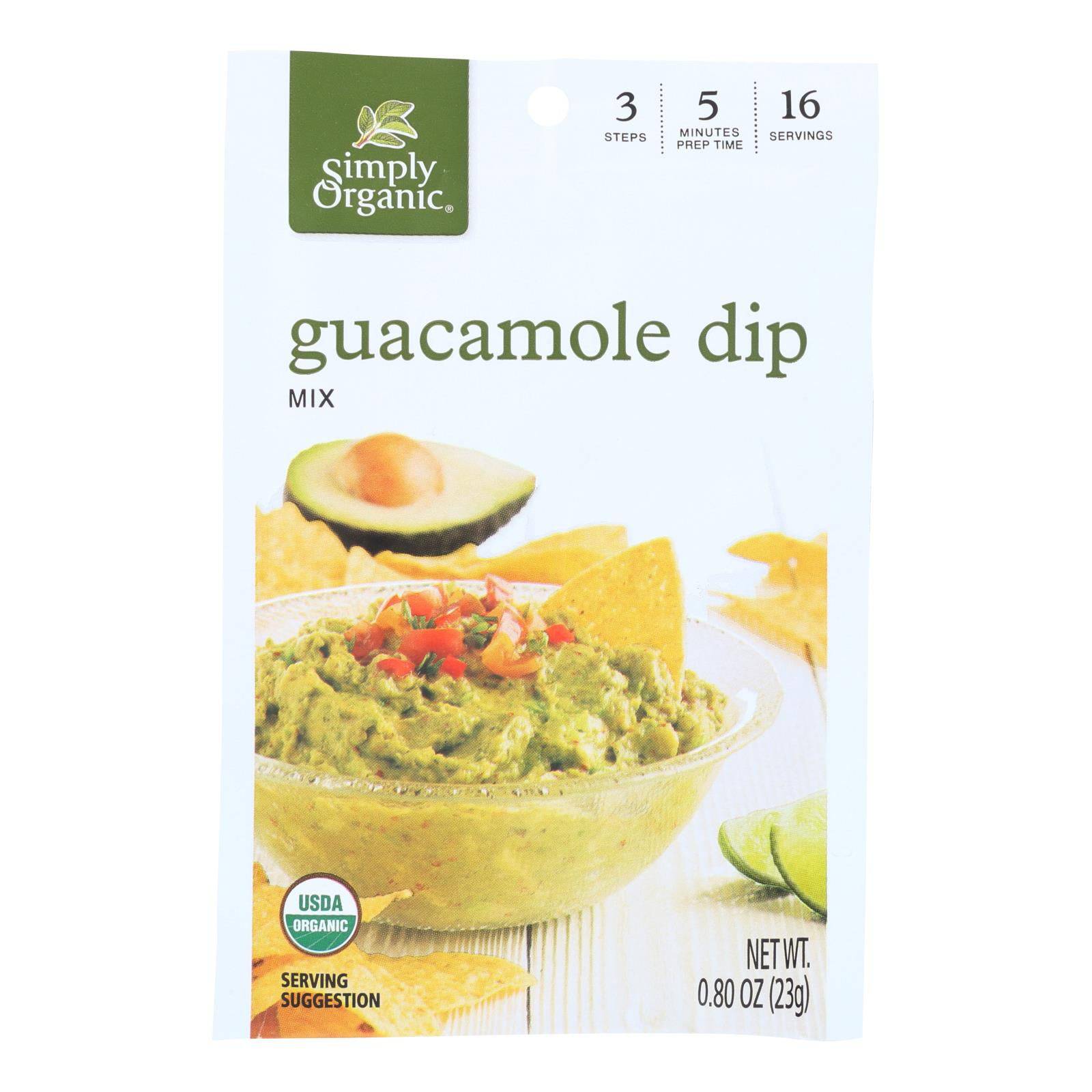 Buy Simply Organic Guacamole Dip Mix - Case Of 12 - 0.8 Oz.  at OnlyNaturals.us