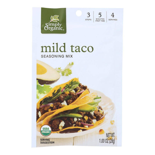 Buy Simply Organic Mild Taco Seasoning Mix - Case Of 12 - 1 Oz.  at OnlyNaturals.us