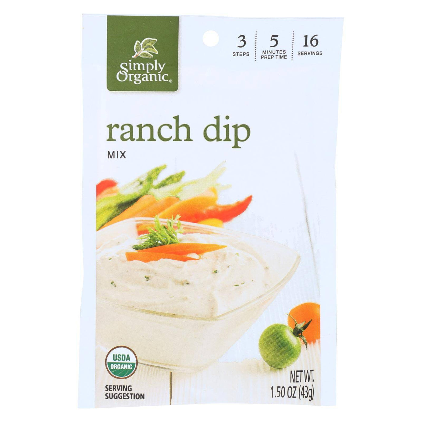 Buy Simply Organic Ranch Dip Mix - Case Of 12 - 1.5 Oz.  at OnlyNaturals.us