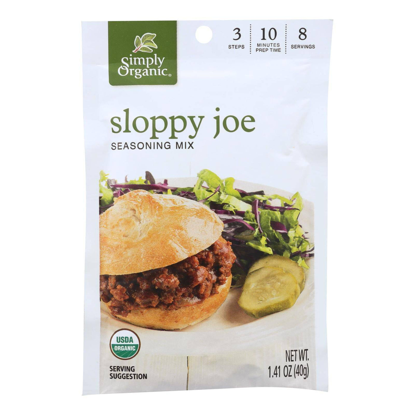Simply Organic Seasoning Mix - Sloppy Joe - Case Of 12 - 1.41 Oz. | OnlyNaturals.us