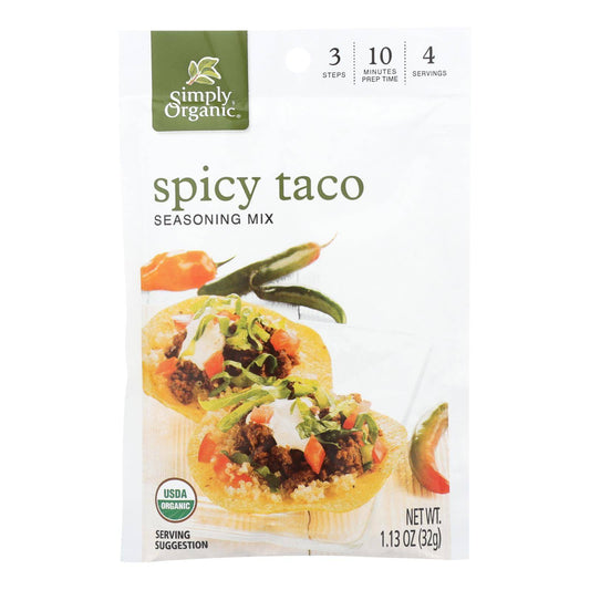 Buy Simply Organic Spicy Taco Seasoning Mix - Case Of 12 - 1.13 Oz.  at OnlyNaturals.us