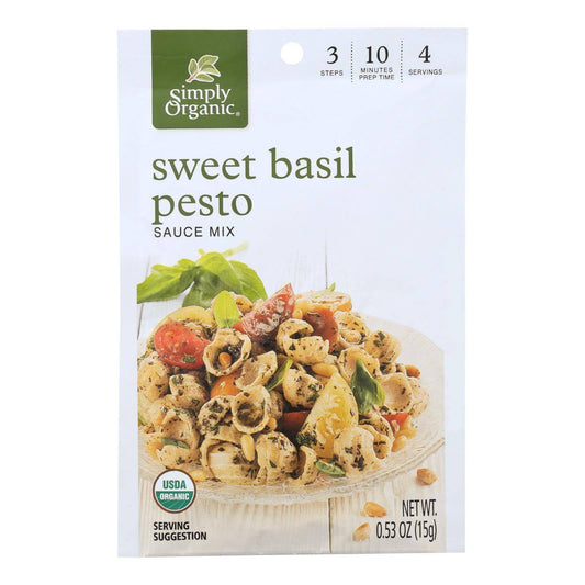 Simply Organic Sweet Basil Pesto Seasoning Mix - Case Of 12 - 0.53 Oz. | OnlyNaturals.us