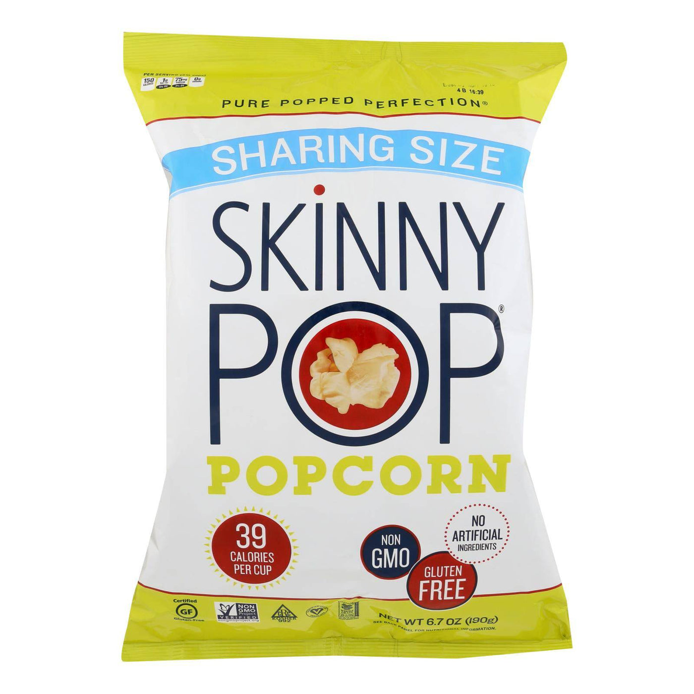 Skinnypop Popcorn Popcorn - Original - Case Of 6 - 6.7 Oz | OnlyNaturals.us