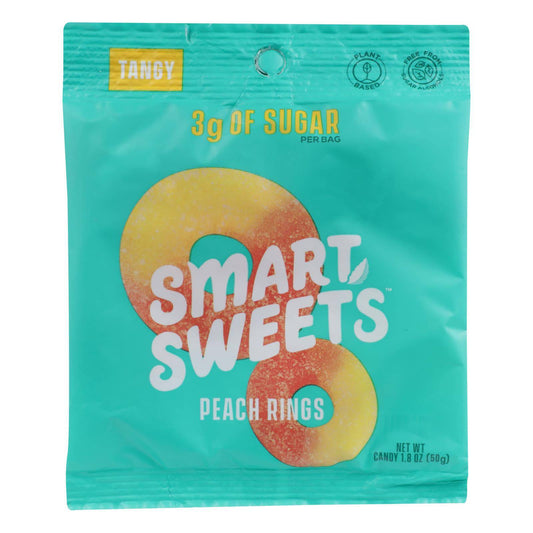 Smartsweets - Gummy Peach Rings - Case Of 12 - 1.8 Oz | OnlyNaturals.us