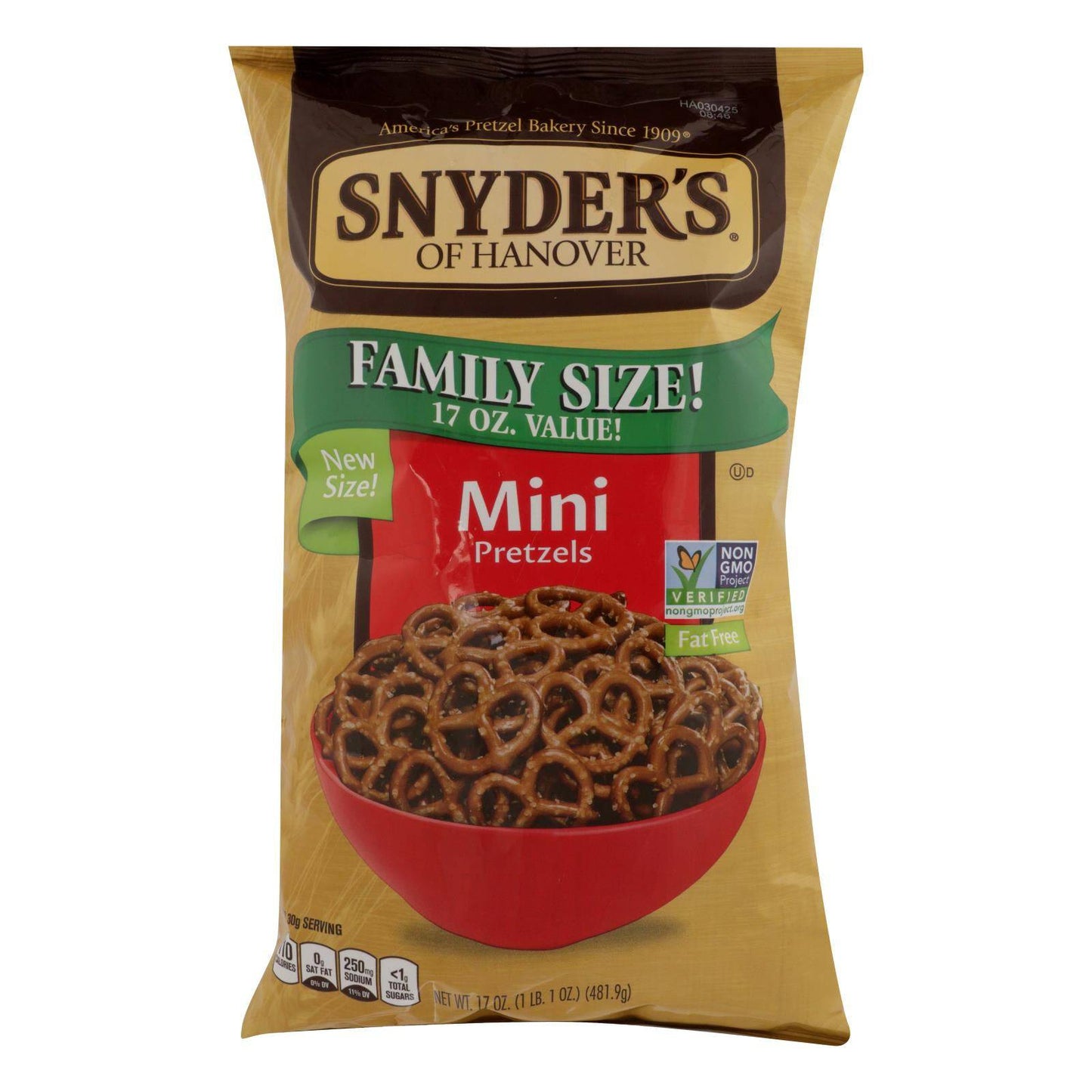 Snyder's Of Hanover - Pretzels Mini Family Size - Case Of 6 - 17 Oz | OnlyNaturals.us