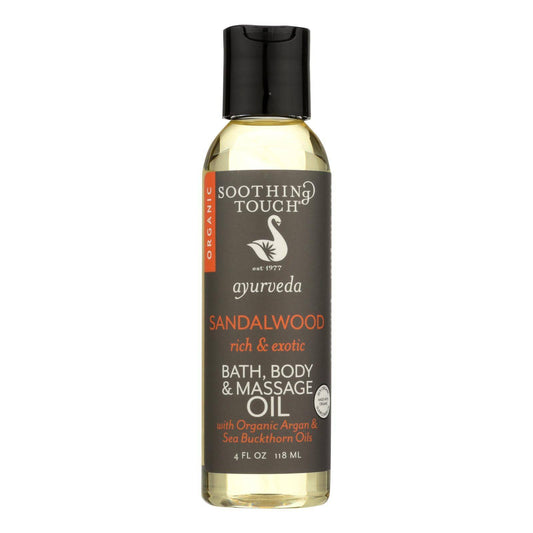 Soothing Touch Bath Body And Massage Oil - Ayurveda - Sandalwood - Rich And Exotic - 4 Oz | OnlyNaturals.us