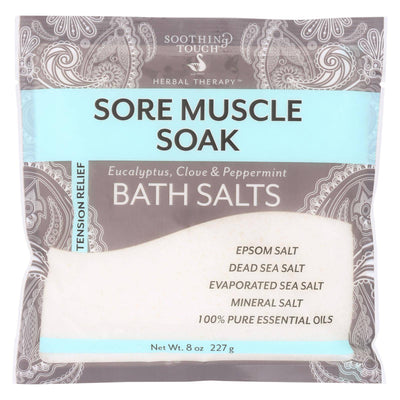 Soothing Touch Bath Salts - Muscle Soak - Case Of 6 - 8 Oz | OnlyNaturals.us