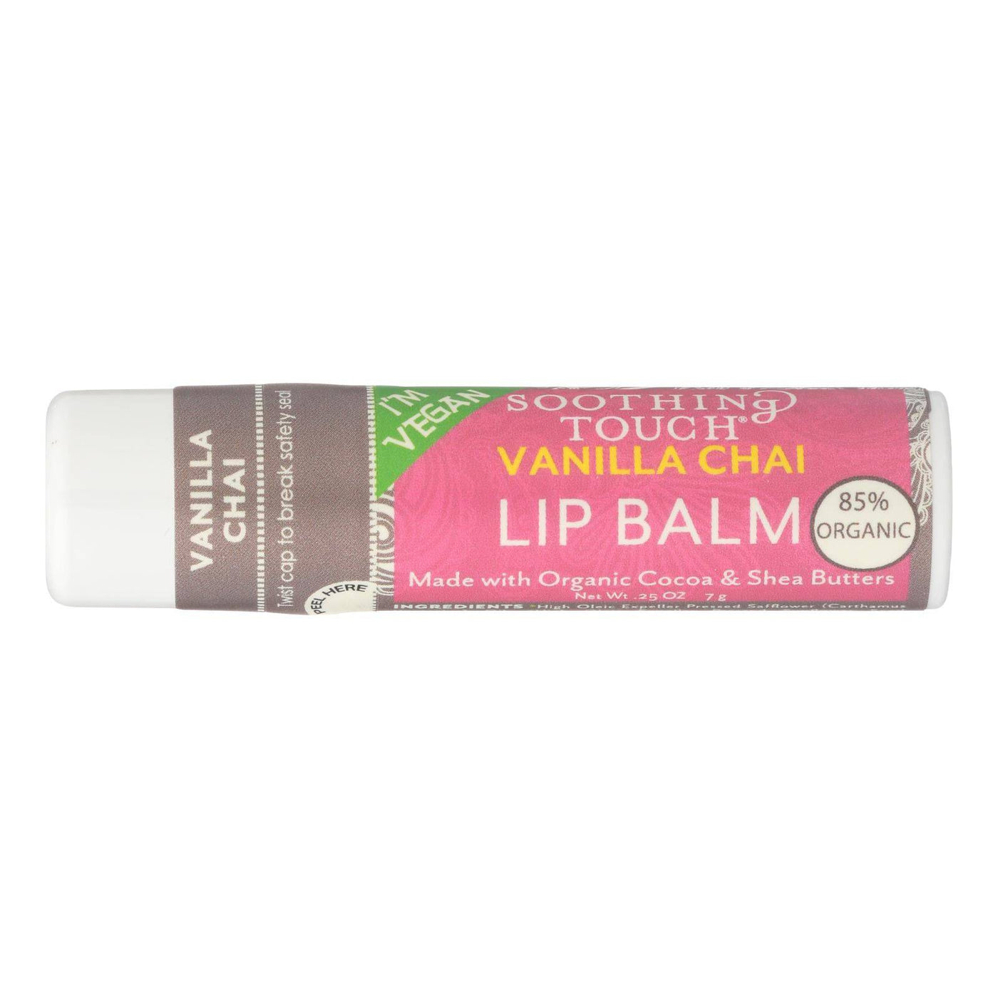 Soothing Touch Lip Balm - Vegan Vanilla Chai - Case Of 12 - .25 Oz | OnlyNaturals.us