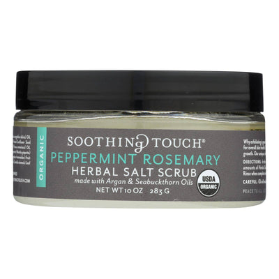 Soothing Touch Scrub - Organic - Salt - Herbal - Peppermint Rosemary - 10 Oz | OnlyNaturals.us