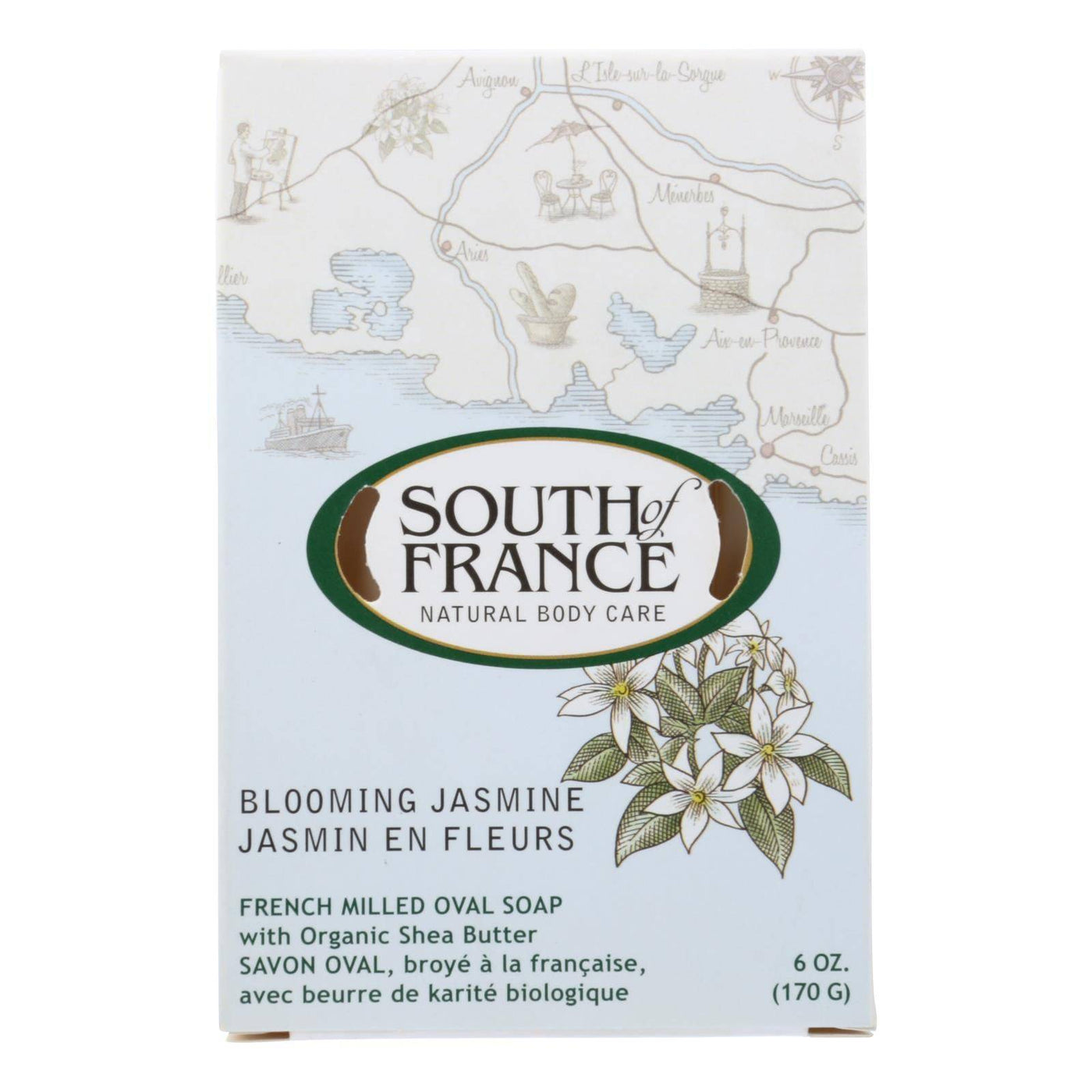 Buy South Of France Bar Soap - Blooming Jasmine - 6 Oz - 1 Each  at OnlyNaturals.us