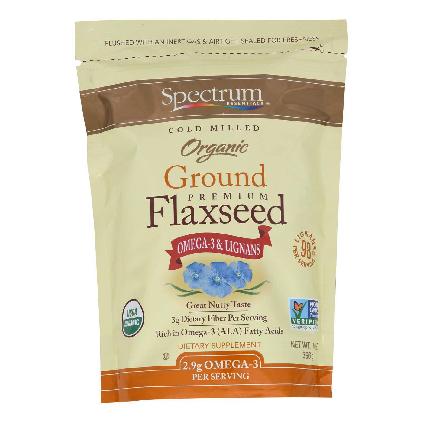 Buy Spectrum Essentials Organic Ground Flaxseed - 14 Oz  at OnlyNaturals.us