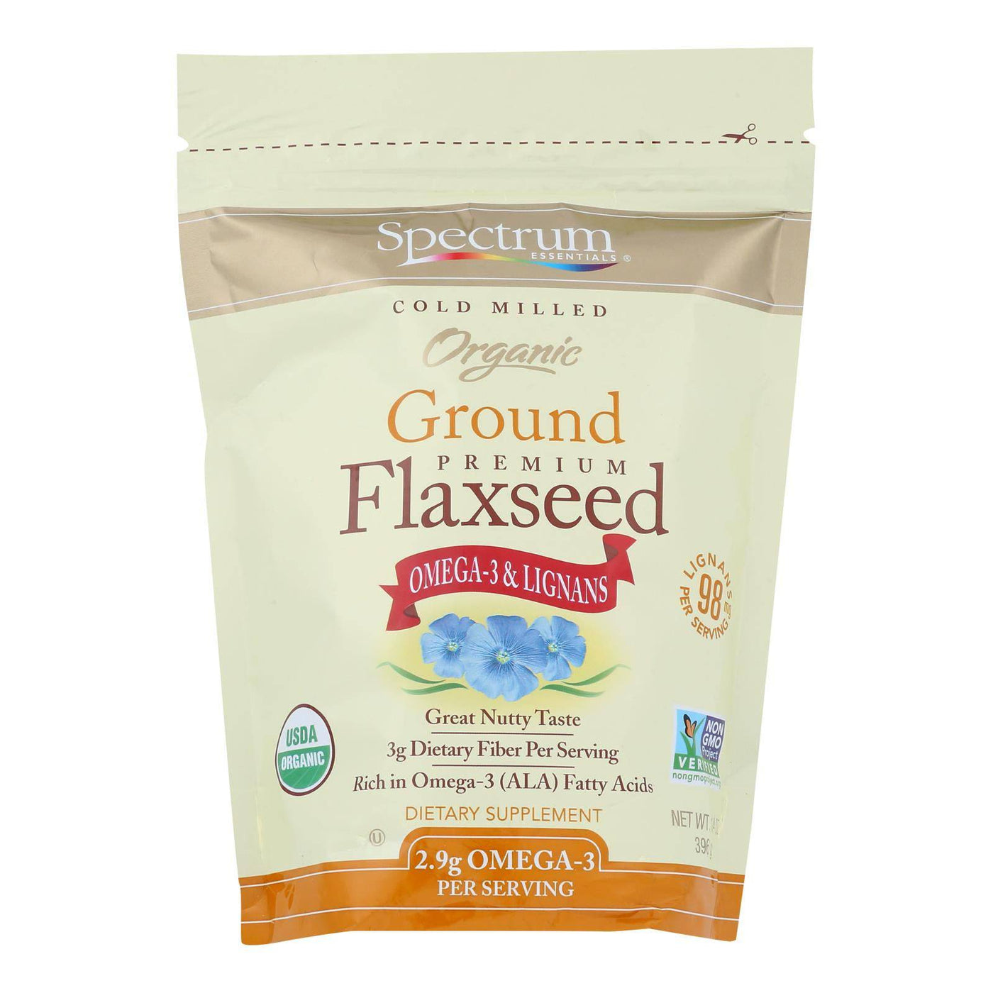 Buy Spectrum Essentials Organic Ground Flaxseed - 14 Oz  at OnlyNaturals.us