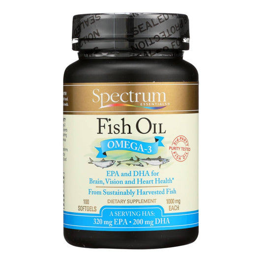 Buy Spectrum Essentials Omega-3 Fish Oil Dietary Supplement  - 1 Each - 100 Cap  at OnlyNaturals.us