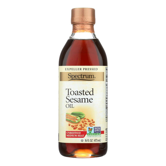 Spectrum Naturals Unrefined Toasted Sesame Oil - Case Of 12 - 16 Fl Oz. | OnlyNaturals.us